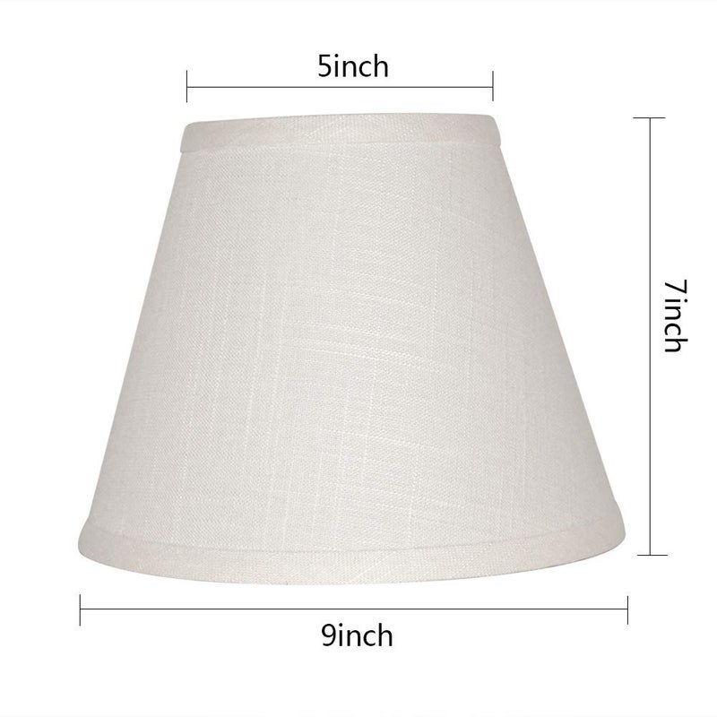 TOOTOO STAR Barrel White Small Lamp Shade for Table Lamps Replacement, 5x9x7 Inch,Fabric Cloth, Spider Model (white) - Image 2